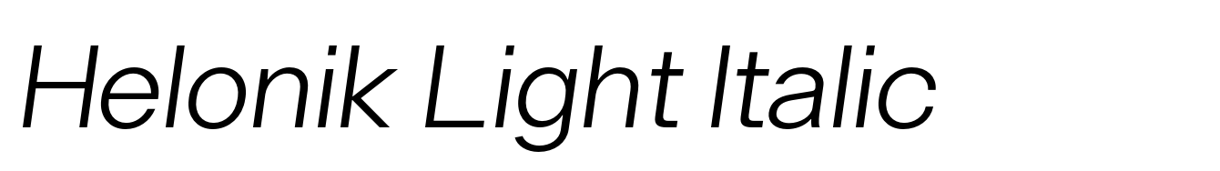 Helonik Light Italic